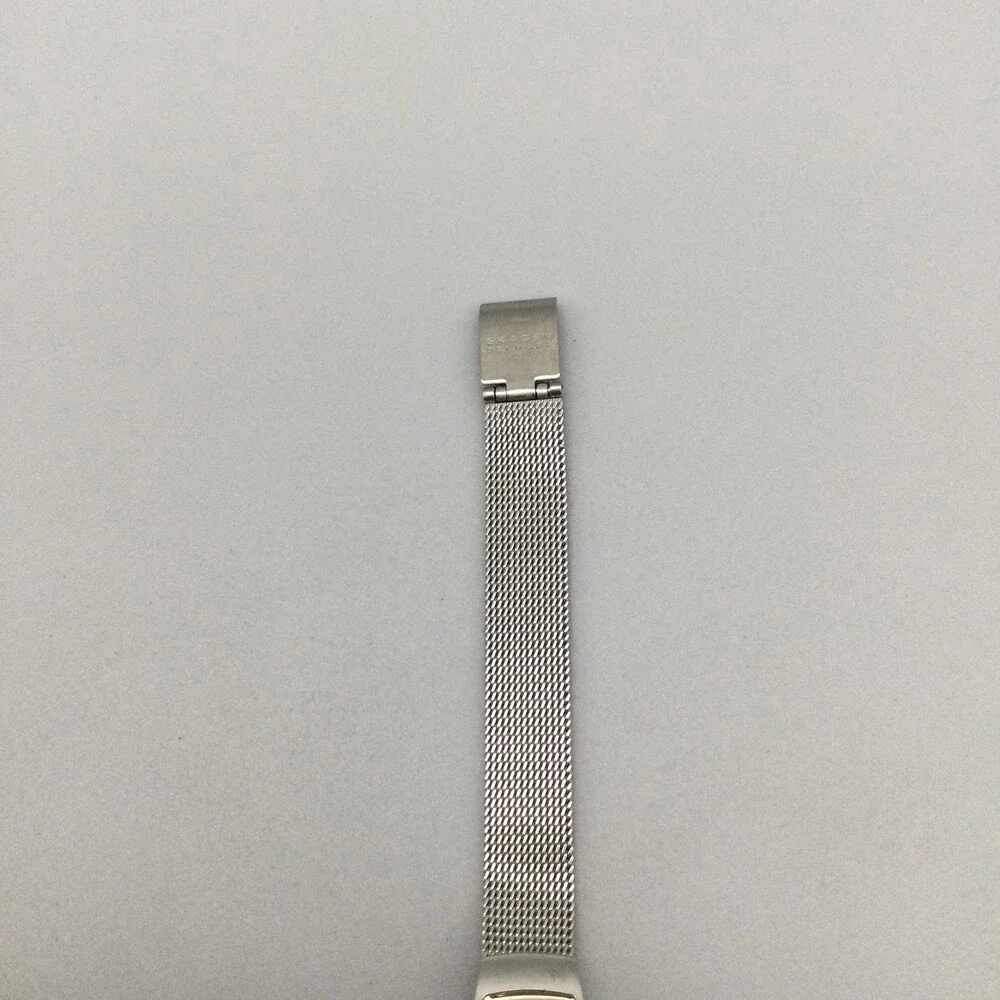 Skagen Womens Watch 15mm Silver Tone Mesh Band Tonneau Steel New Battery